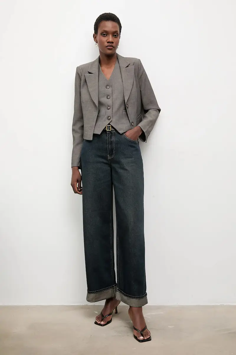 gilet colore grigio miniatura 2