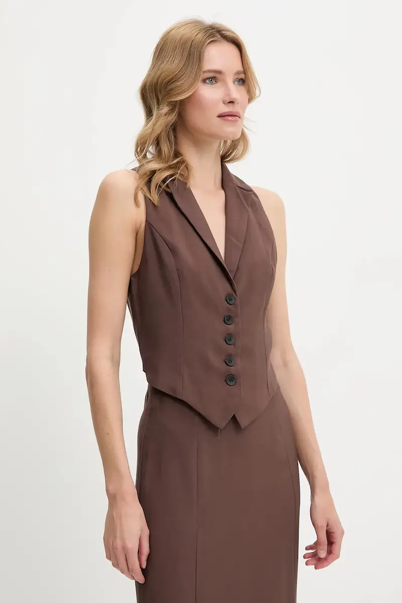 Answear.LAB Gilet Donna Marrone 3620704 miniatura 2