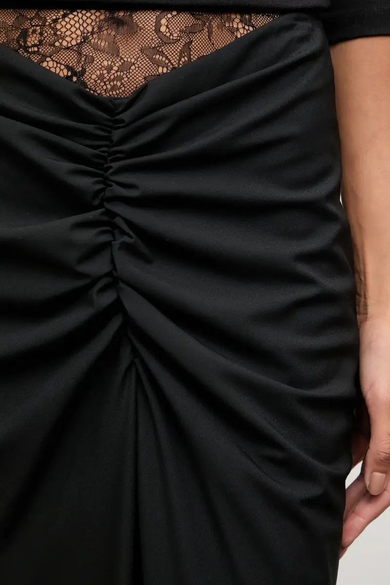 gonna colore grigio Nero miniatura 5