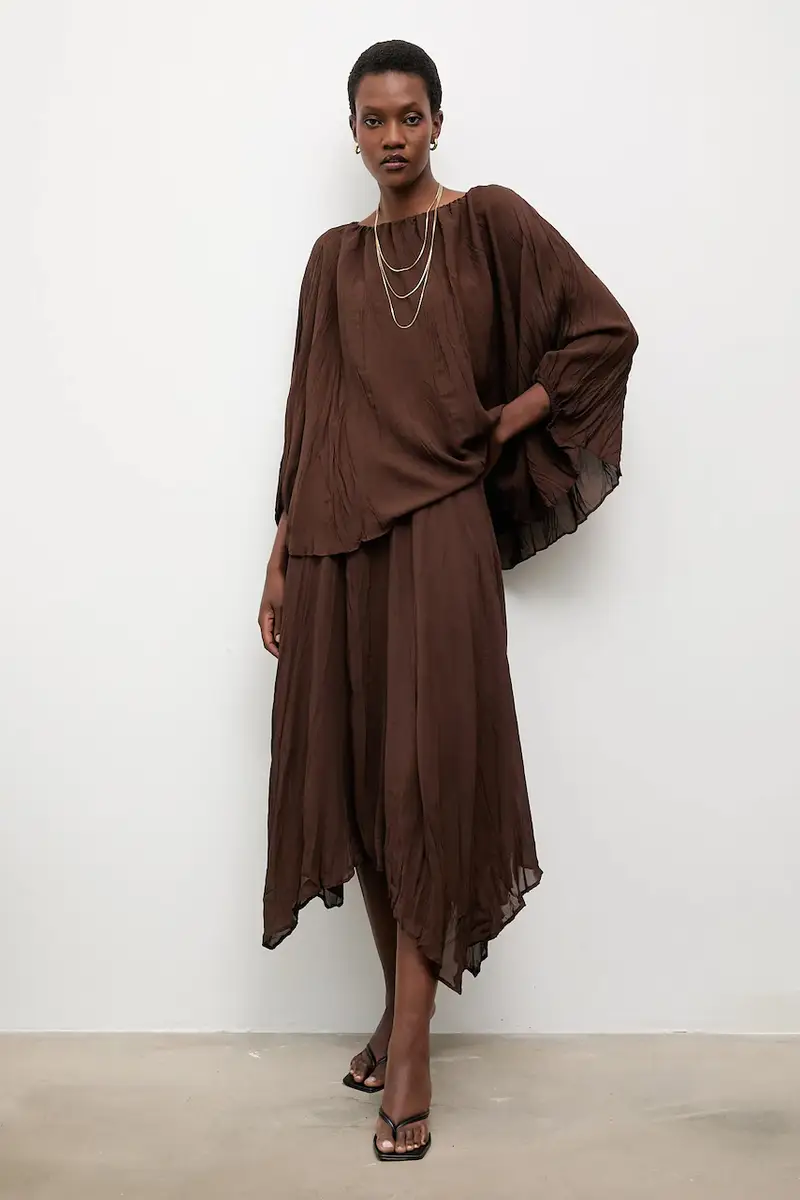 gonna colore marrone miniatura 2