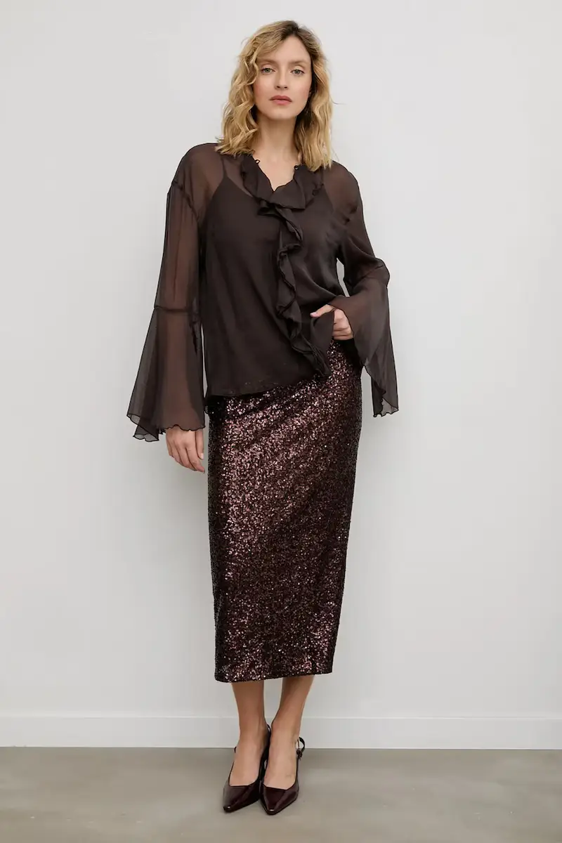 gonna colore marrone miniatura 2