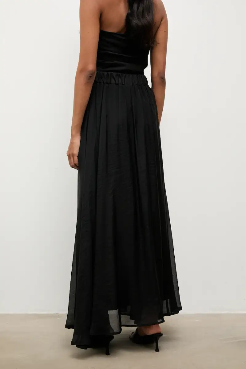 gonna con lyocell colore nero miniatura 3