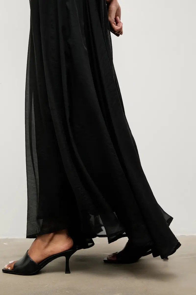 gonna con lyocell colore nero miniatura 5