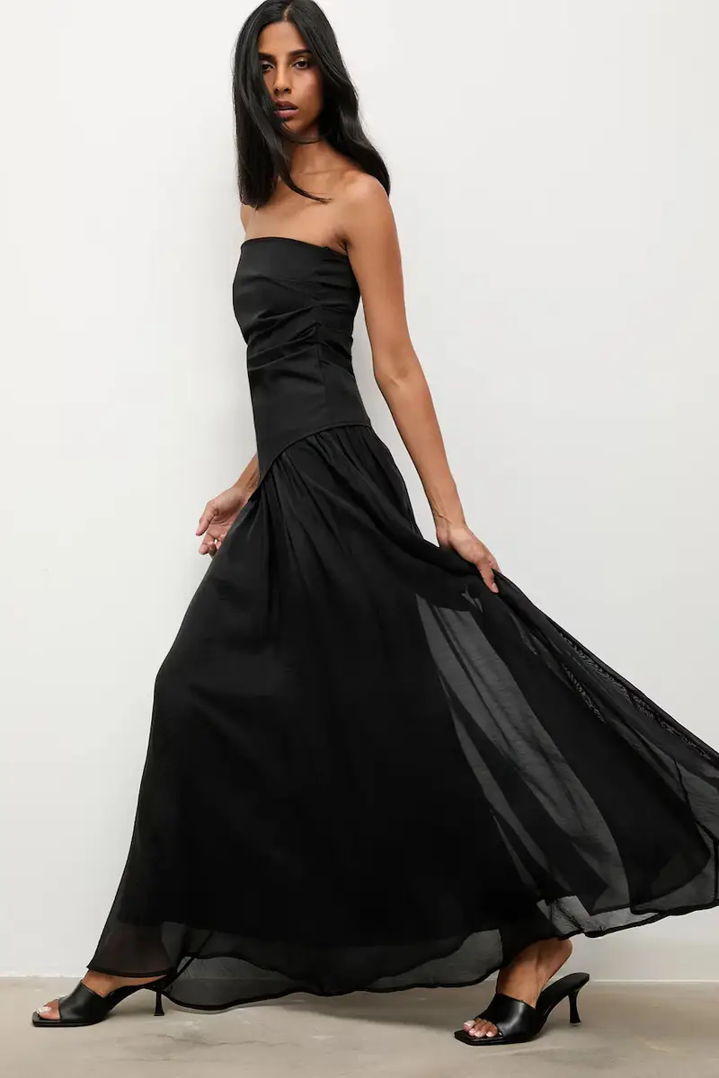 gonna con lyocell colore nero