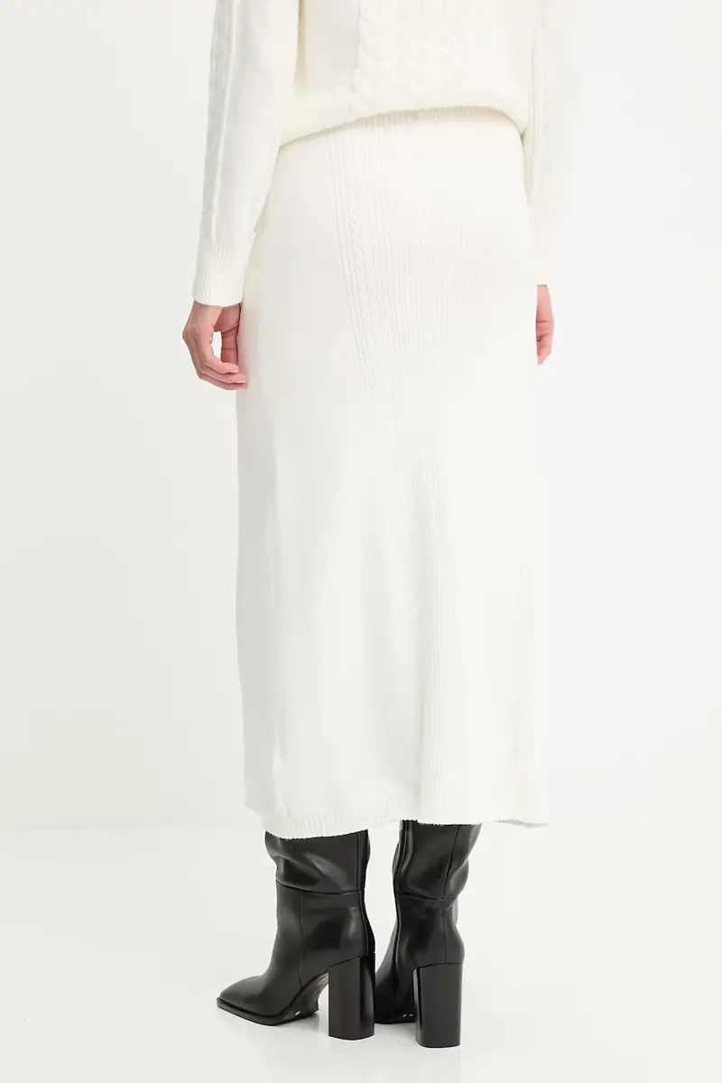 gonna in cashemire colore beige miniatura 3