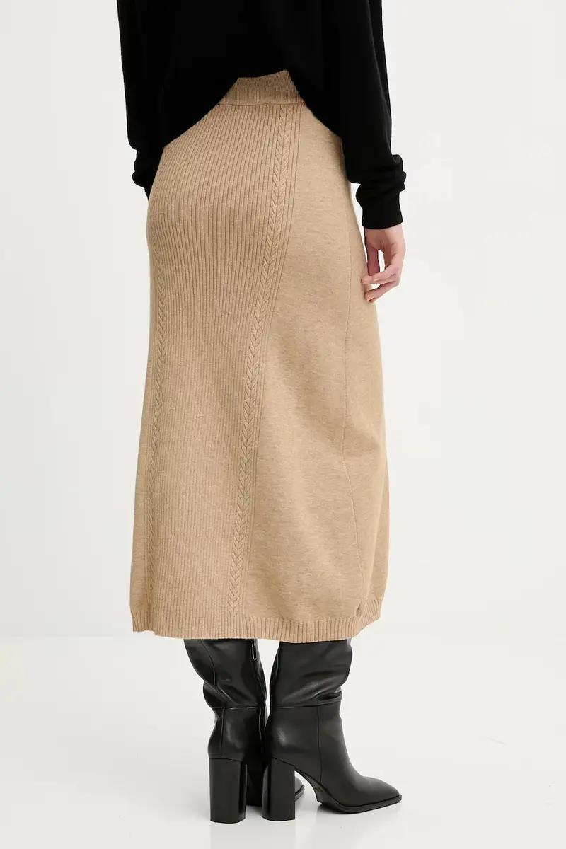 gonna in cashemire colore marrone miniatura 3