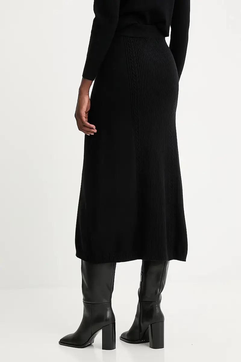 gonna in cashemire colore nero miniatura 3