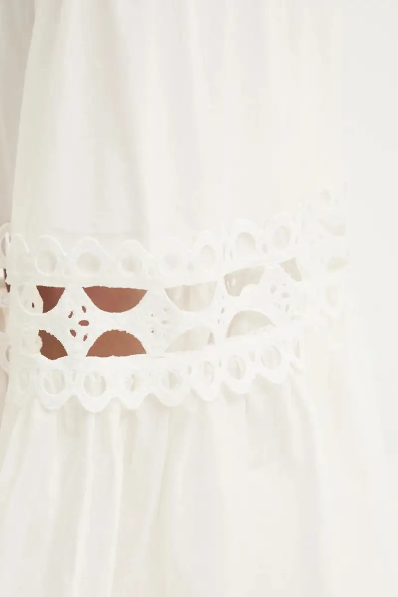 Answear Lab gonna in cotone colore bianco miniatura 4