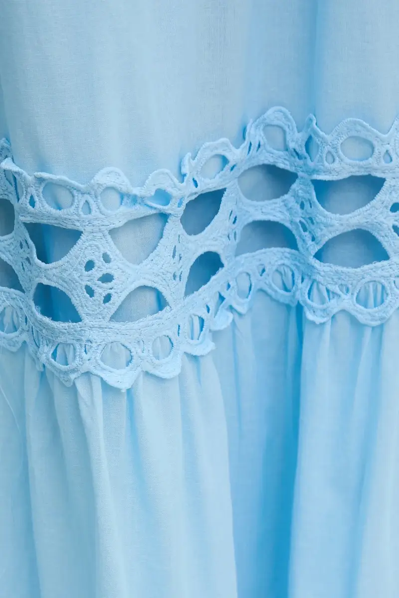 Answear Lab gonna in cotone colore blu miniatura 4