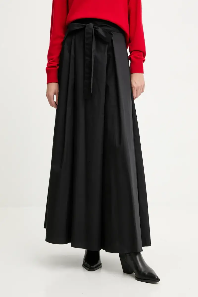 gonna in cotone colore nero miniatura 2