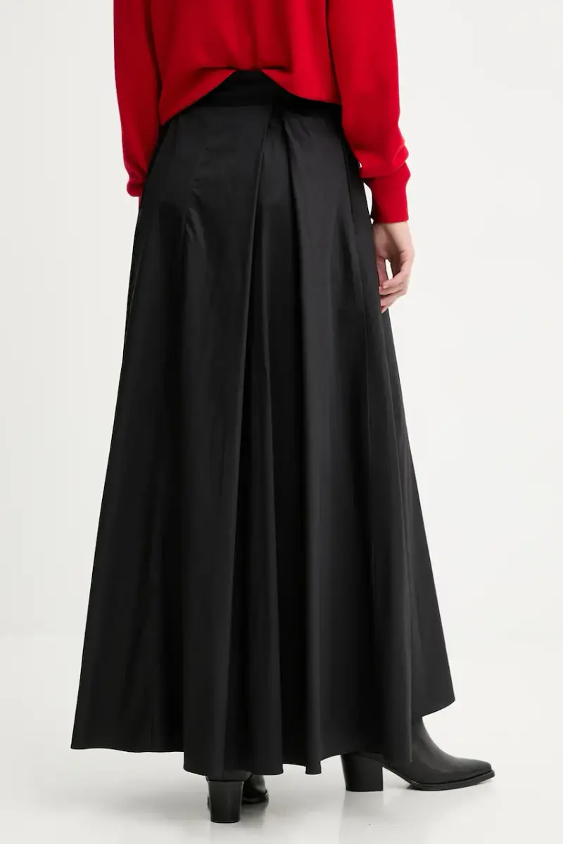 gonna in cotone colore nero miniatura 3