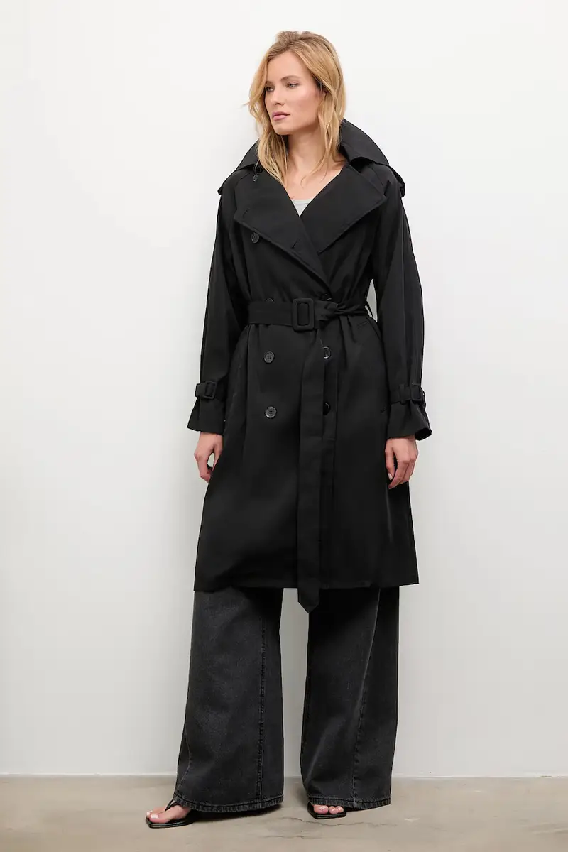 impermeabile di cotone colore nero