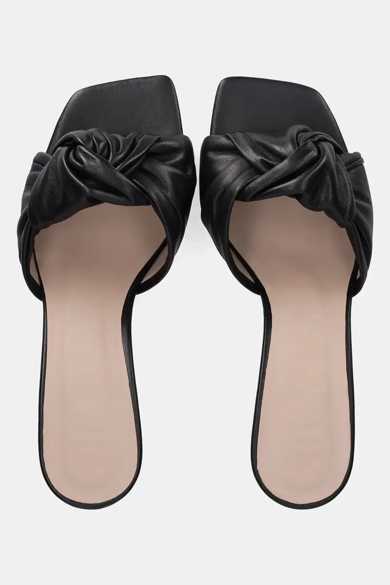 infradito in pelle donna colore nero miniatura 5