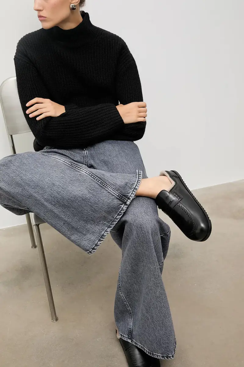 infradito in pelle donna colore nero