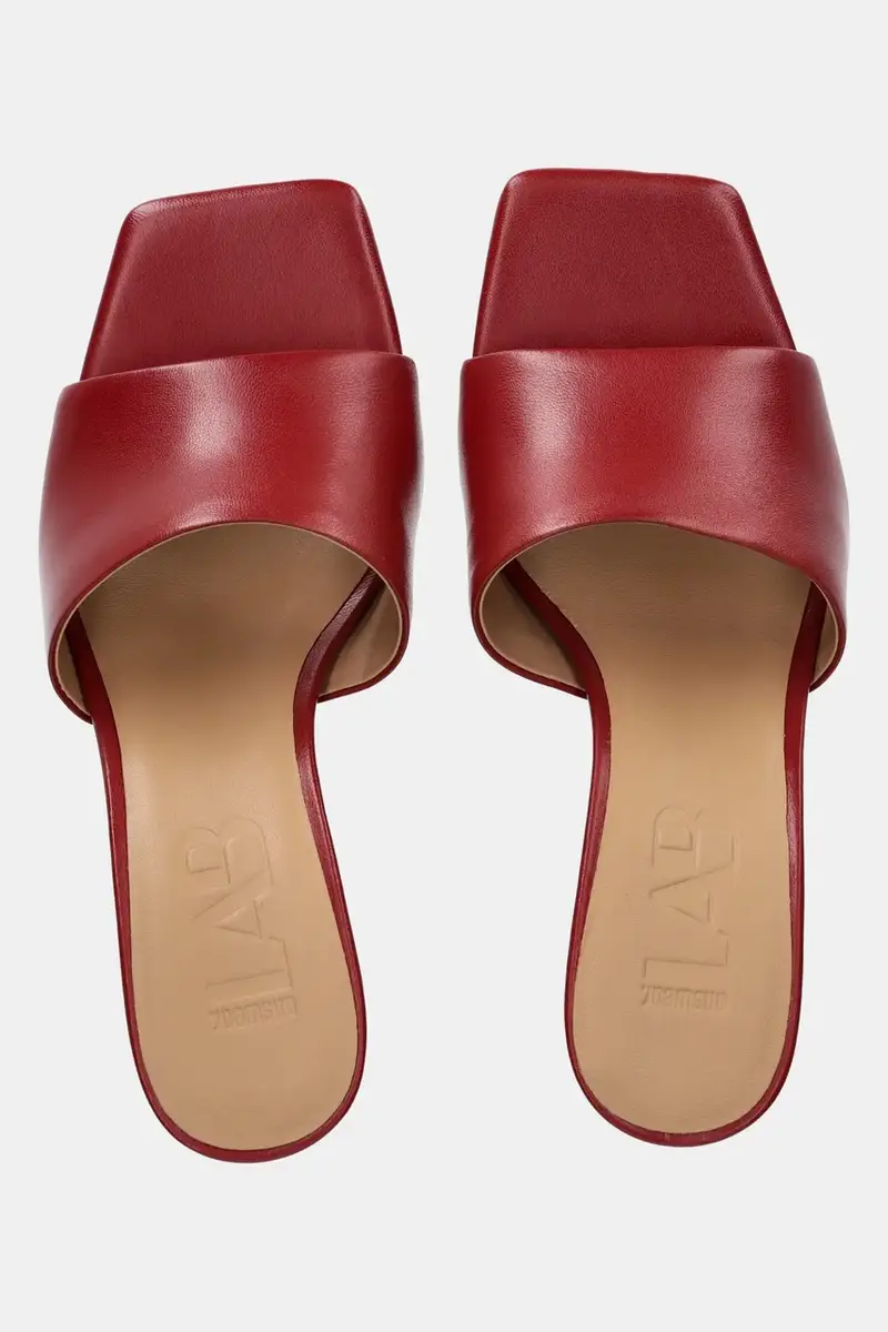 infradito in pelle donna colore rosso miniatura 4