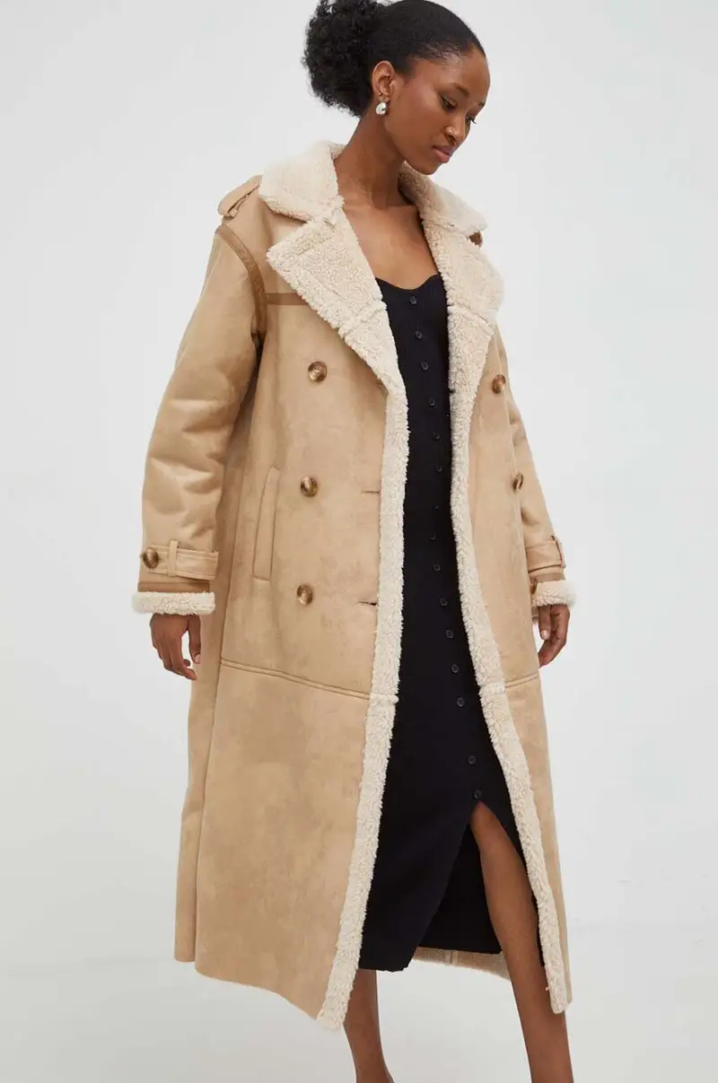 Answear Lab Lab cappotto donna Beige miniatura 2