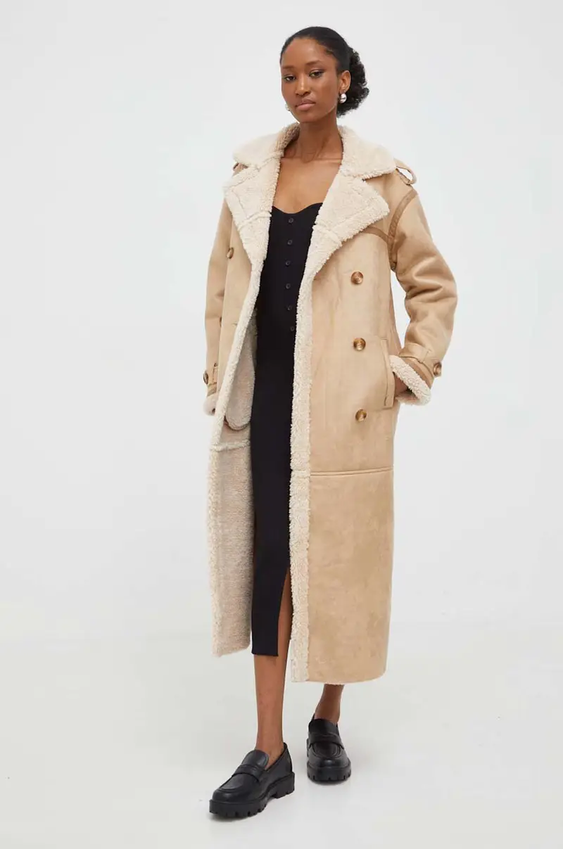 Answear Lab Lab cappotto donna Beige miniatura 3