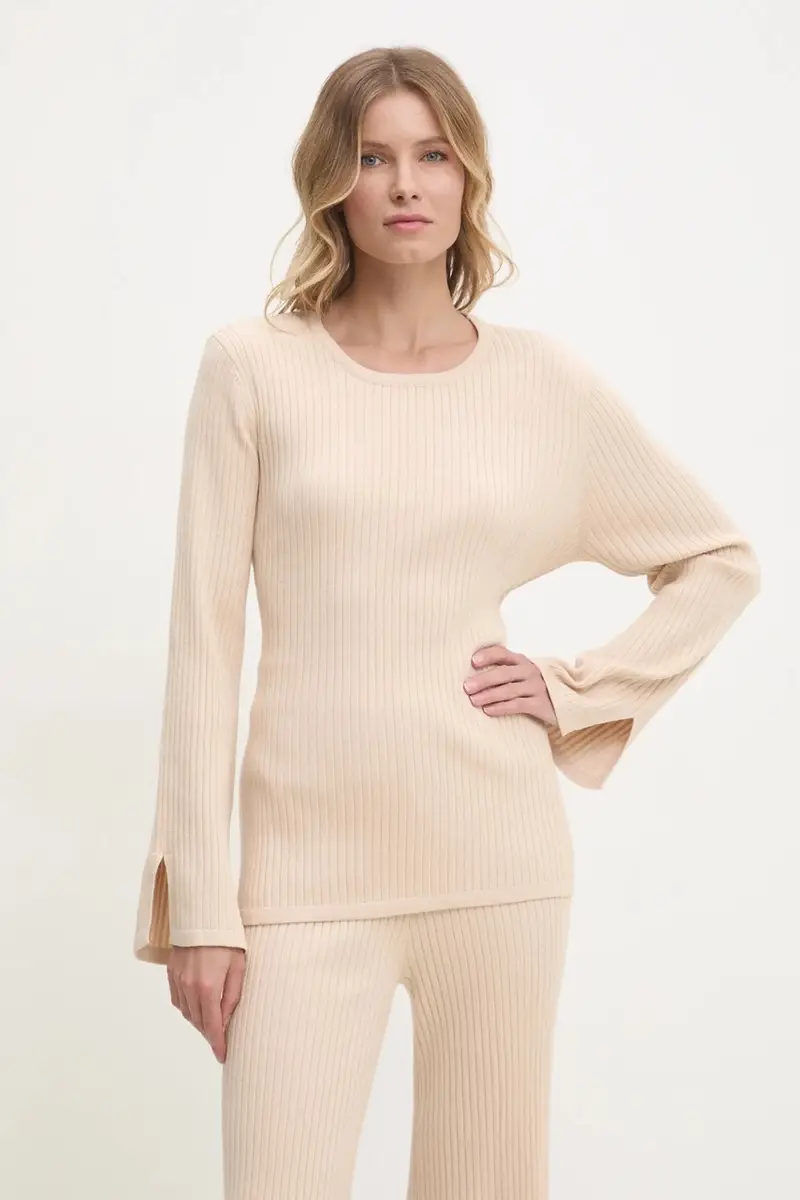 Answear Lab maglia e pantaloni colore beige miniatura 3