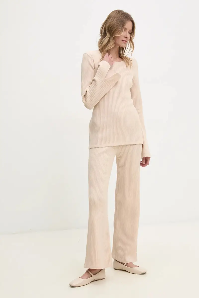 Answear Lab maglia e pantaloni colore beige miniatura 5