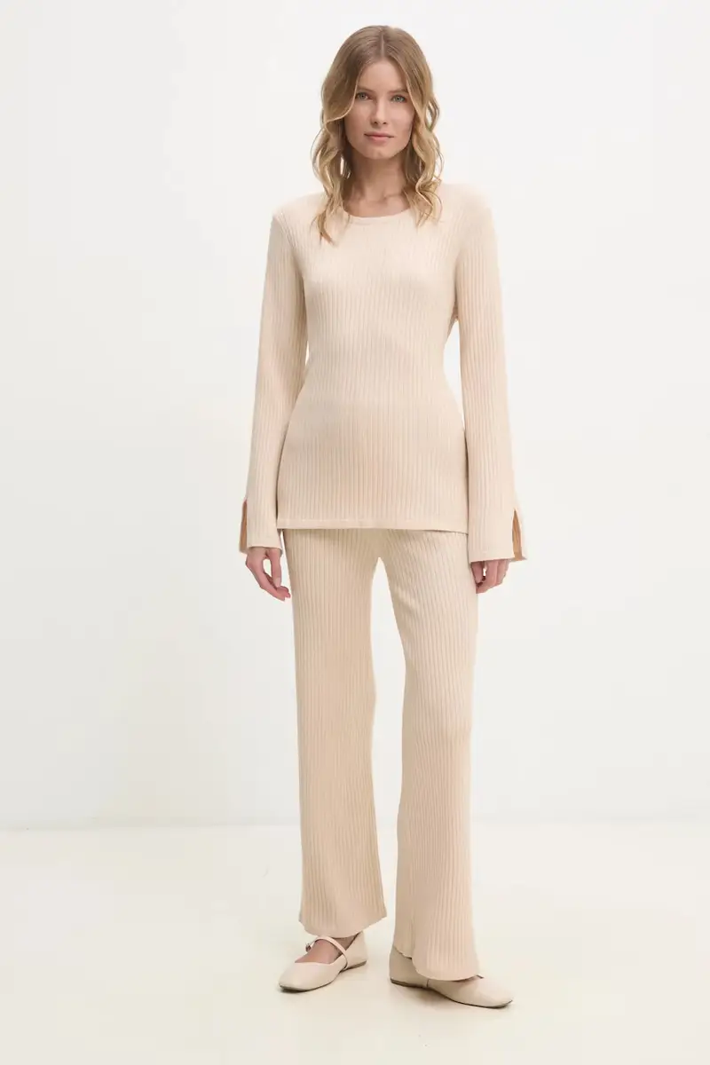 Answear Lab maglia e pantaloni colore beige