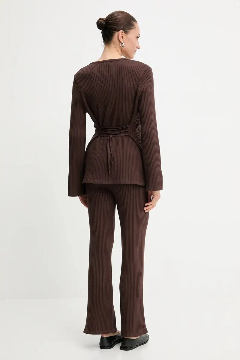 Answear Lab maglia e pantaloni colore marrone miniatura 4