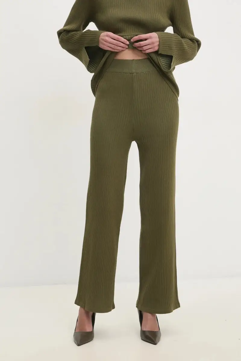 Answear Lab maglia e pantaloni colore verde miniatura 4