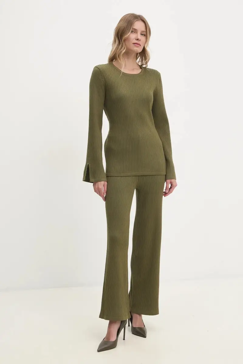 Answear Lab maglia e pantaloni colore verde miniatura 5