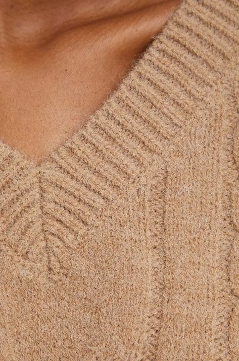 maglione con lana Marrone miniatura 5