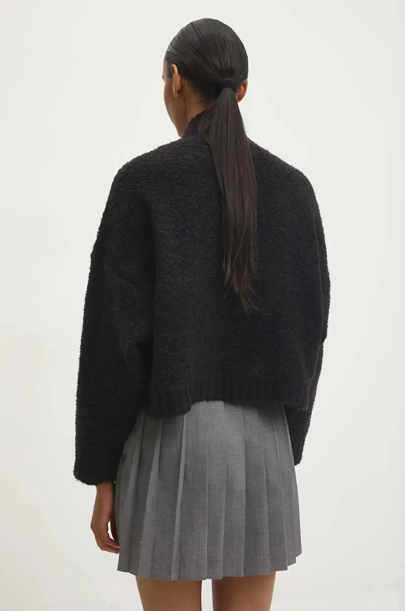 maglione con lana Nero miniatura 3