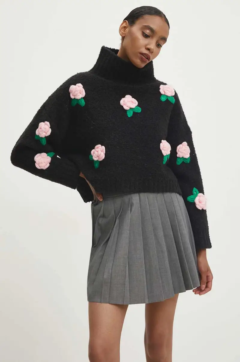 maglione con lana Nero