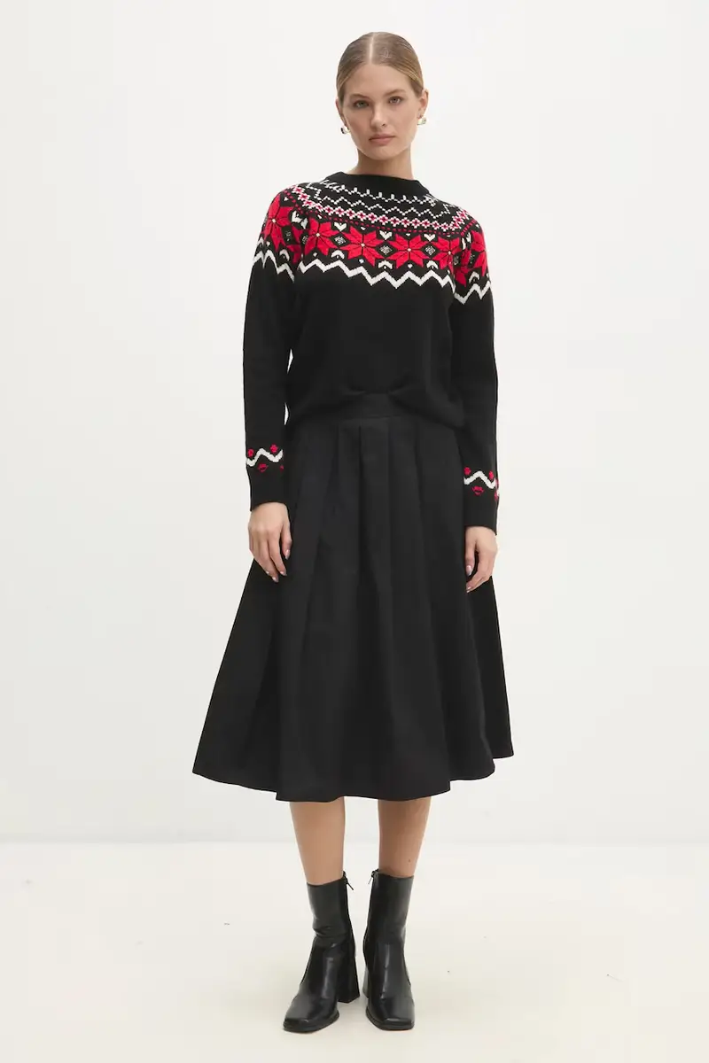 maglione con lana Nero miniatura 2