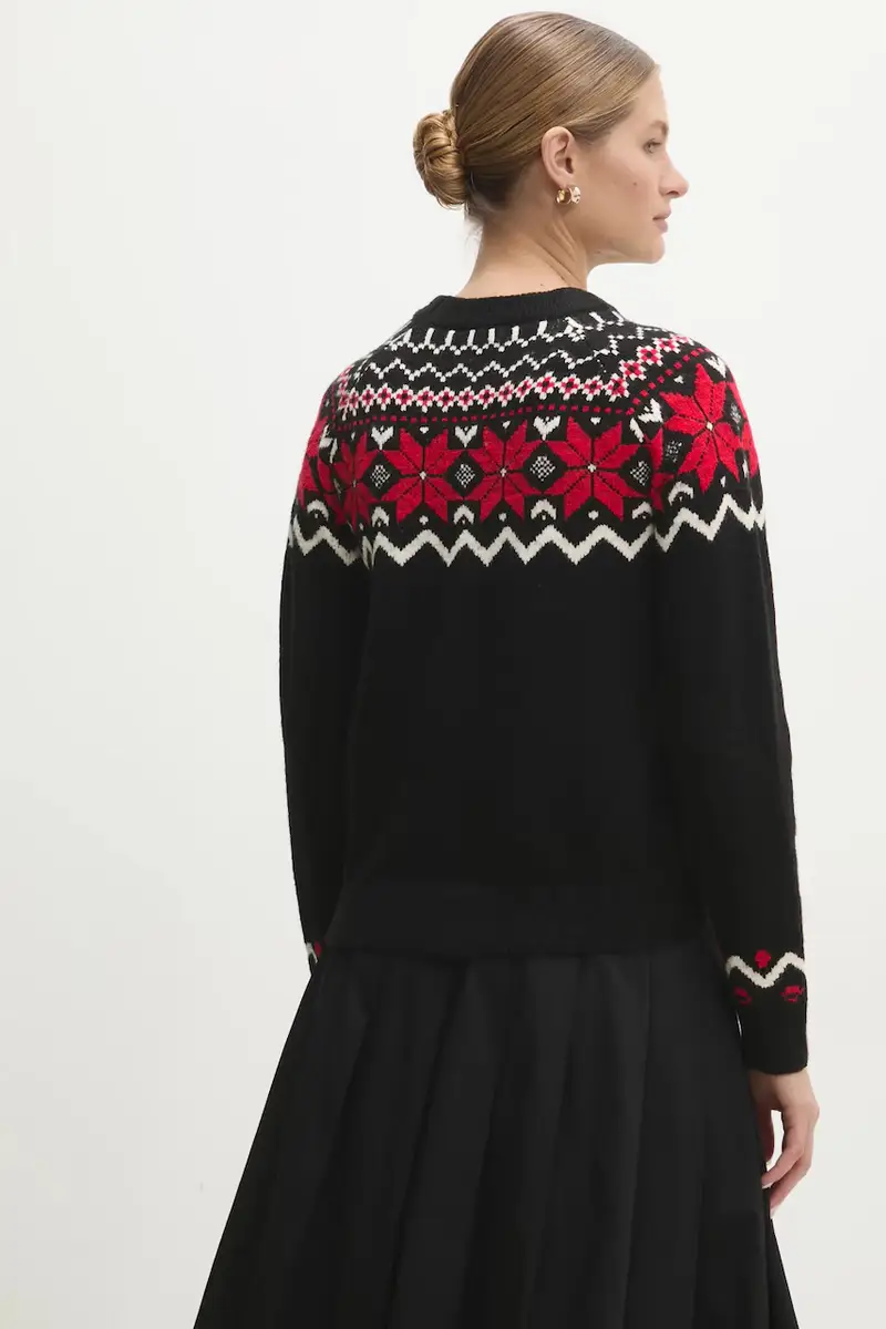 maglione con lana Nero miniatura 3