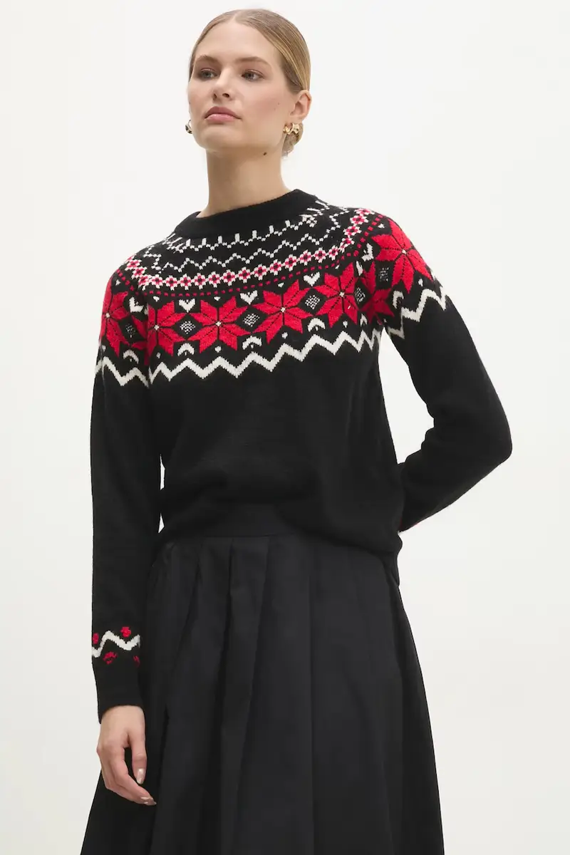 maglione con lana Nero