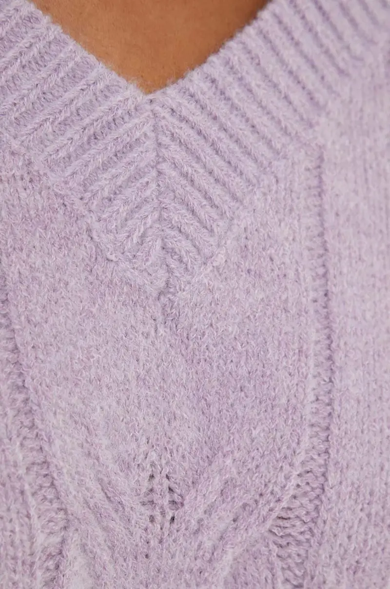 maglione con lana Violetto miniatura 5