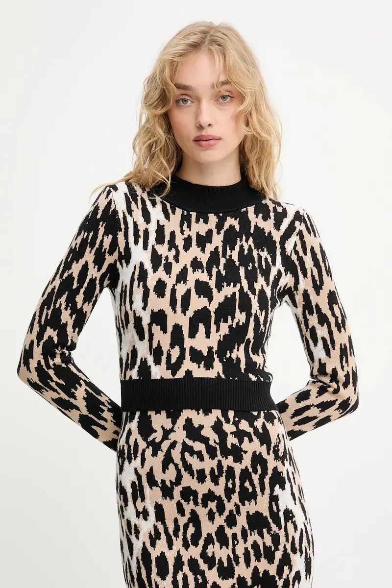 maglione e gonna donna colore beige miniatura 2