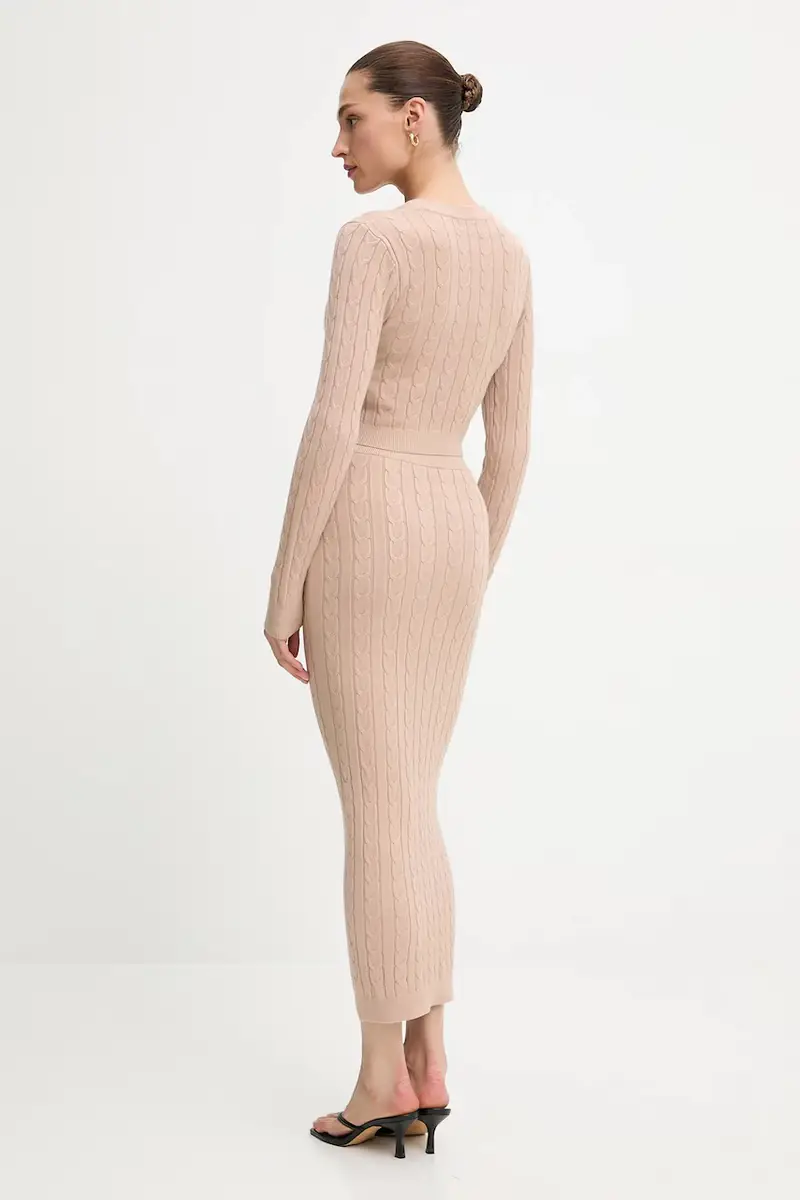 maglione e gonna donna colore beige miniatura 5