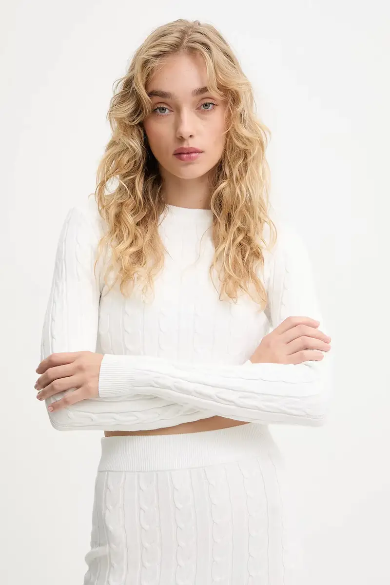 maglione e gonna donna colore bianco miniatura 3