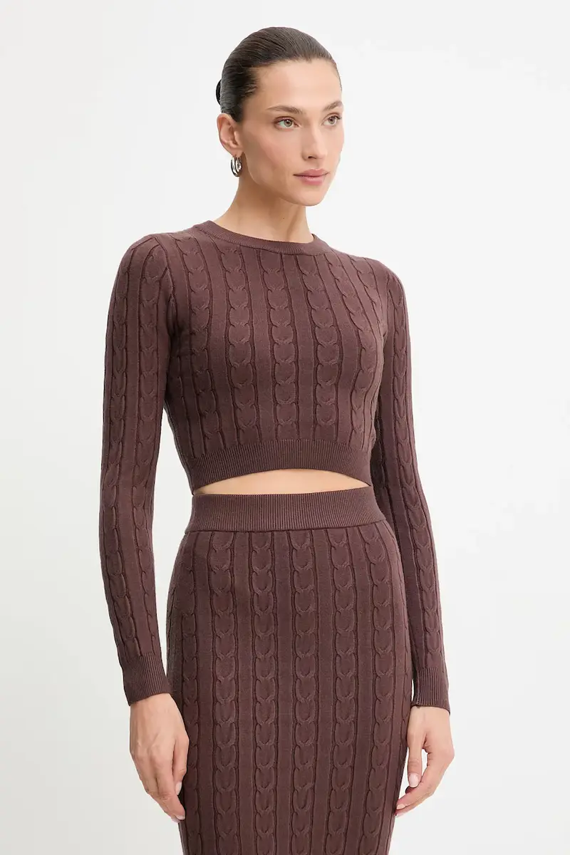 maglione e gonna donna colore marrone miniatura 2