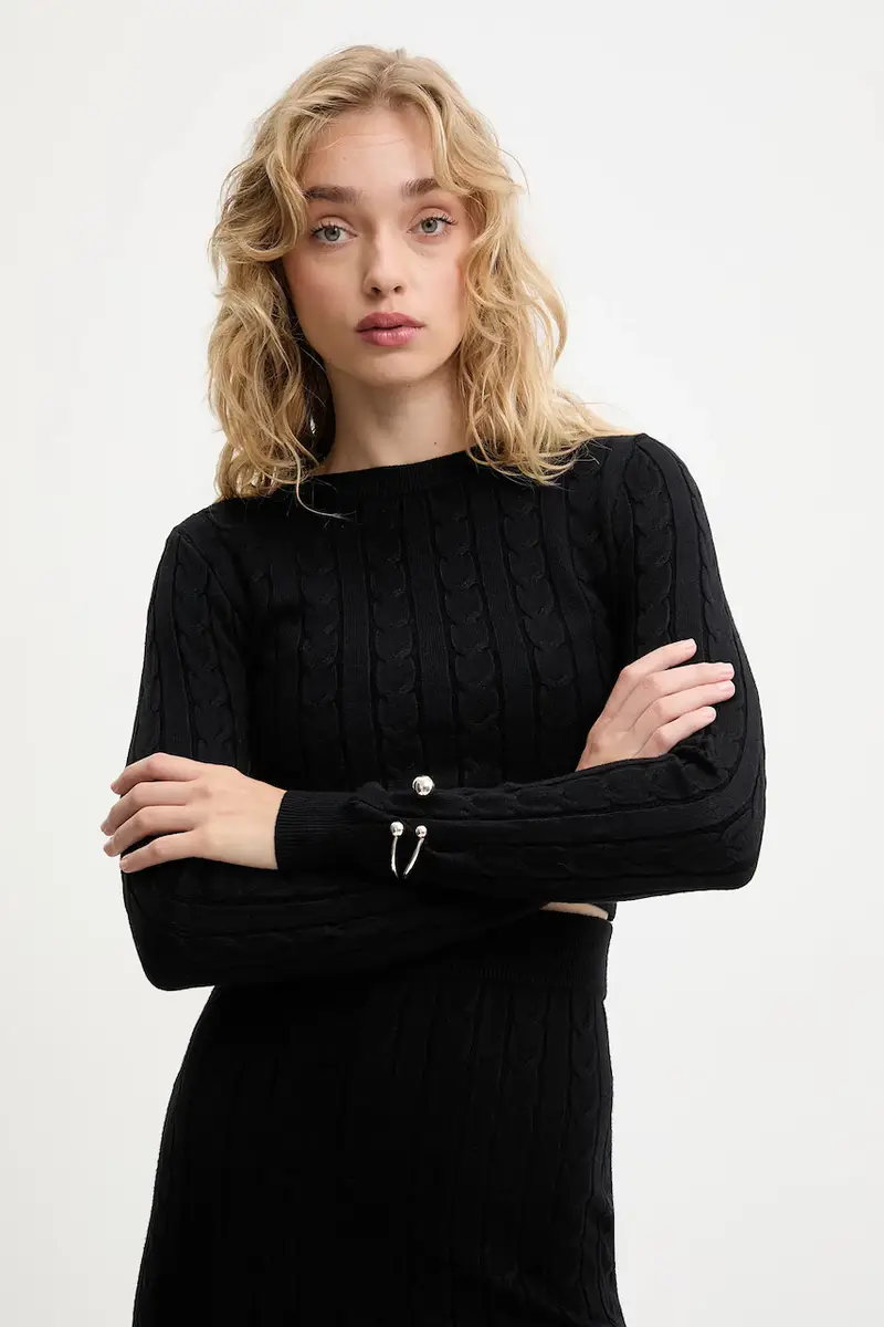 maglione e gonna donna colore nero miniatura 2