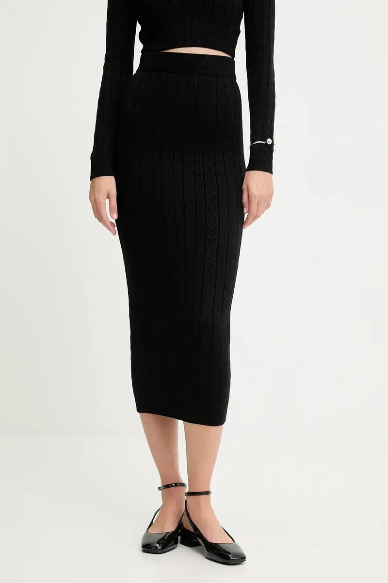 maglione e gonna donna colore nero miniatura 3