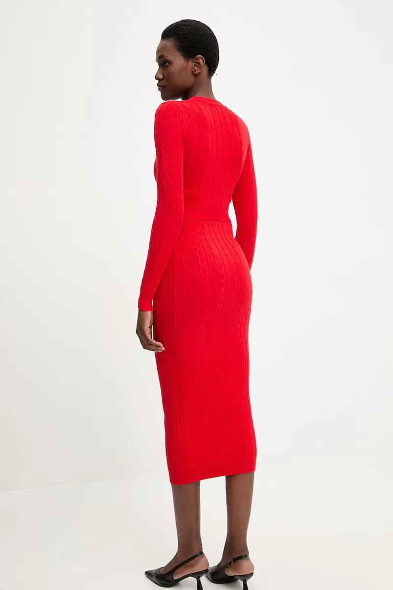 maglione e gonna donna colore rosso miniatura 4