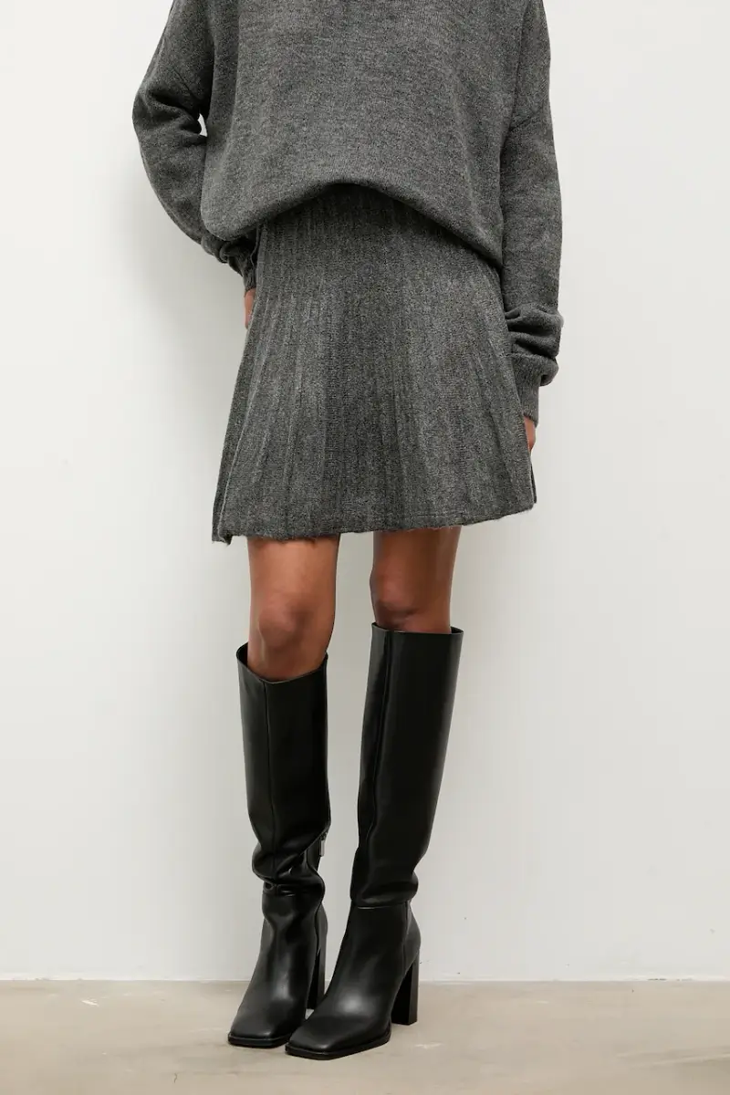 maglione e gonna Grigio miniatura 3