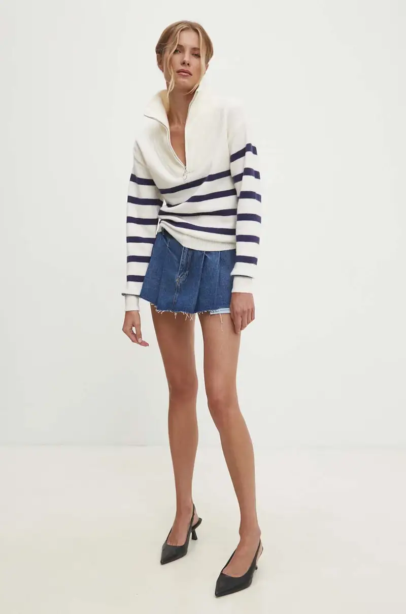 maglione in cashemire Bianco miniatura 3