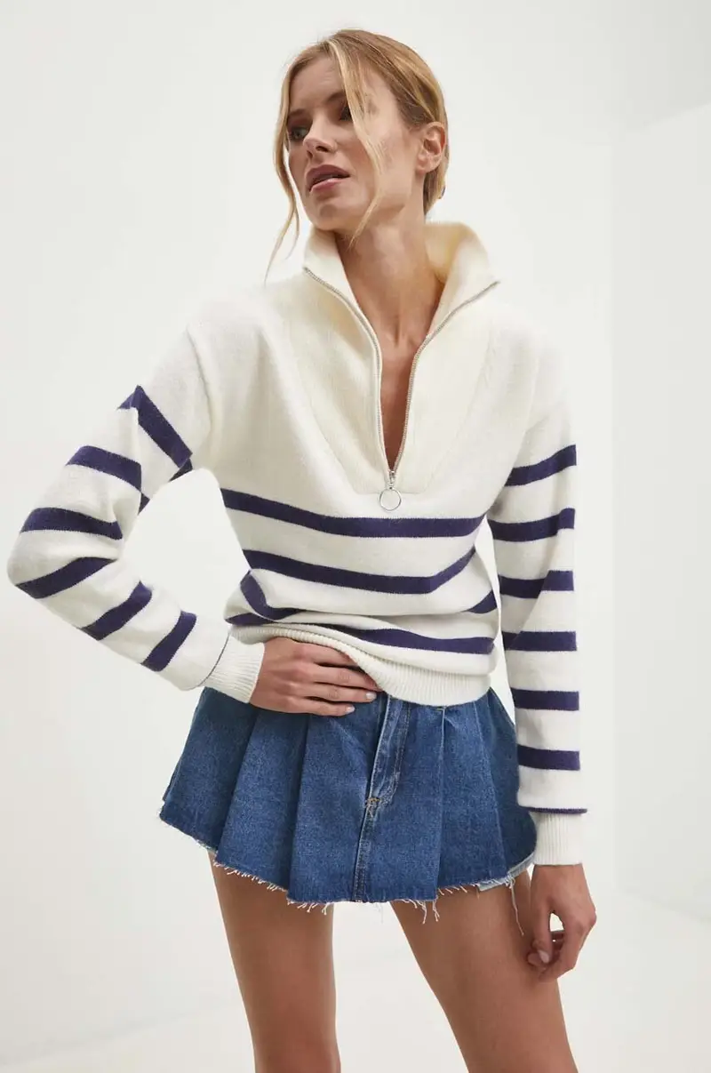 maglione in cashemire Bianco miniatura 5