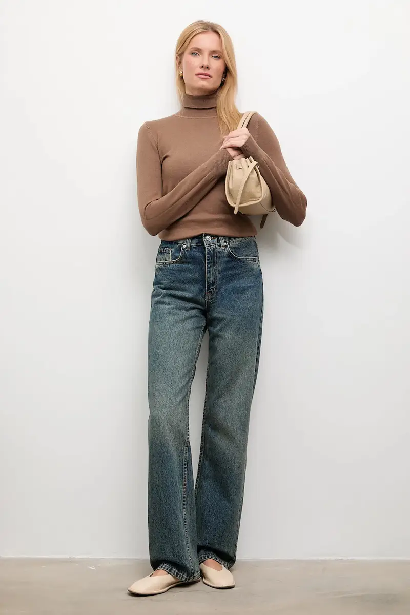 maglione in cashemire colore marrone miniatura 3