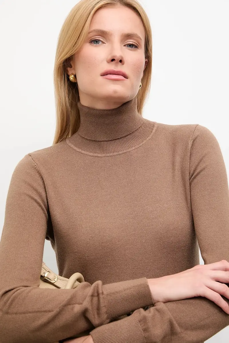 maglione in cashemire colore marrone miniatura 4