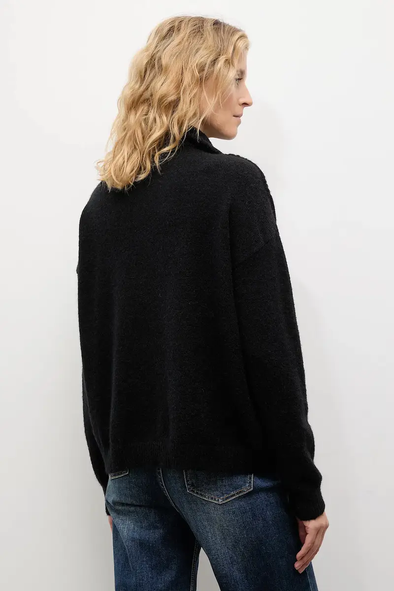 maglione in cashemire colore nero miniatura 3