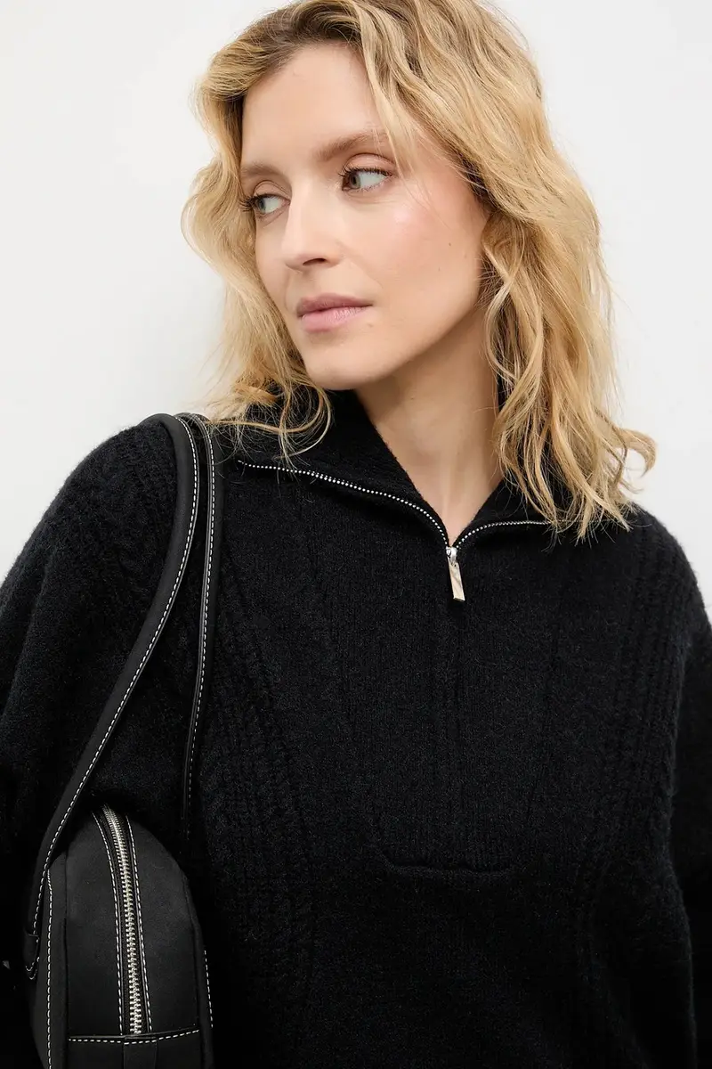 maglione in cashemire colore nero miniatura 4