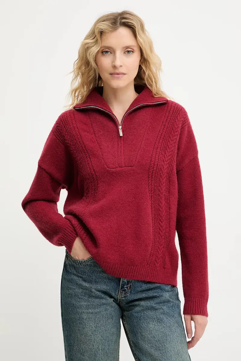 maglione in cashemire colore rosso miniatura 4
