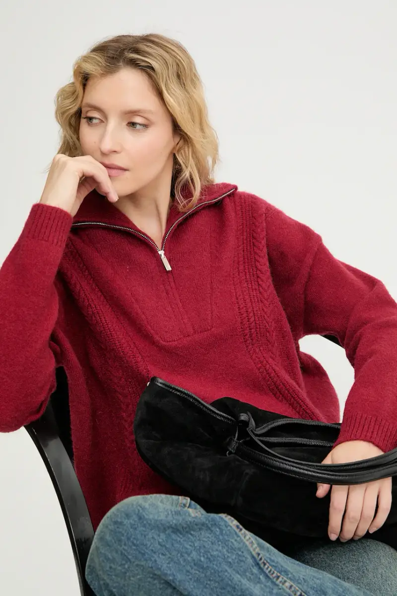 maglione in cashemire colore rosso